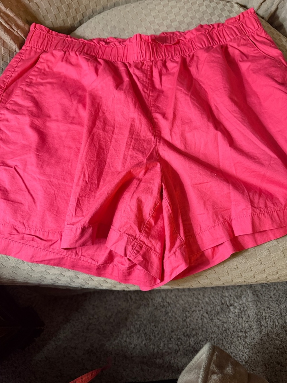 Old Navy Neon Pink High-Waist Elastic Shorts